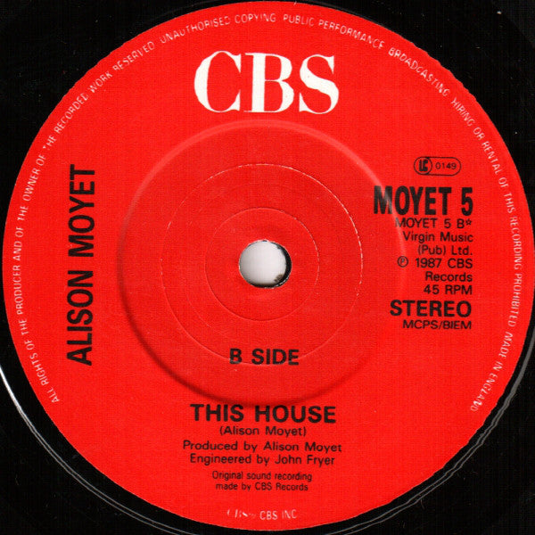 Alison Moyet - Love Letters - Used Vinyl Record 7" image 4