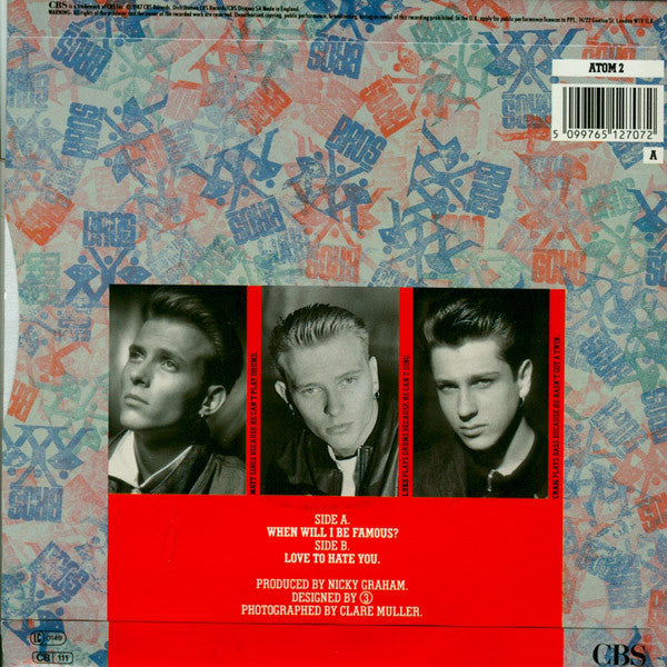 Bros - When Will I Be Famous? - Used Vinyl Record 7" image 2