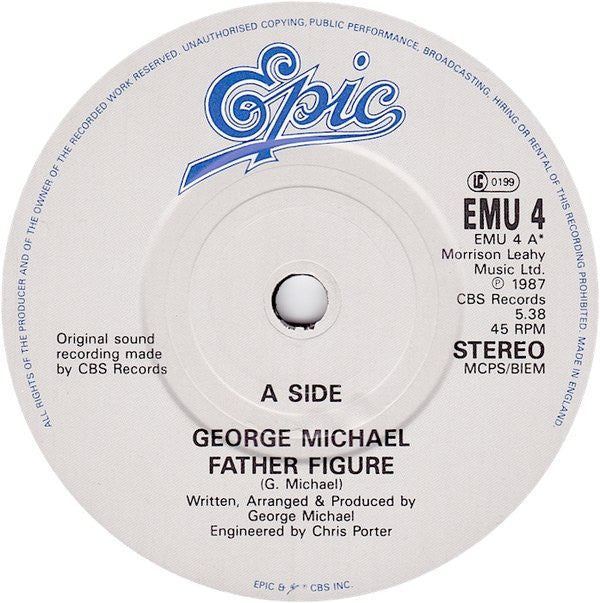 George Michael - Father Figure - Used Vinyl Record 7" image 3