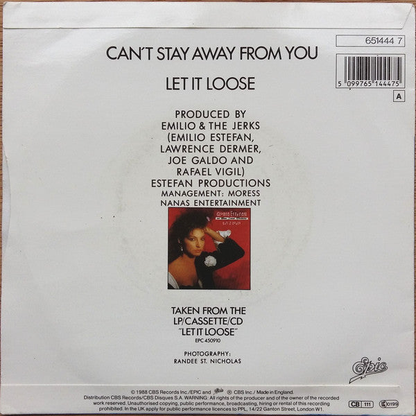 Miami Sound Machine - Can't Stay Away From You - Used Vinyl Record 7" image 6
