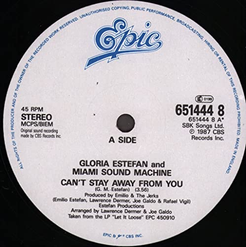 Miami Sound Machine - Can't Stay Away From You - Used Vinyl Record 12 image 3