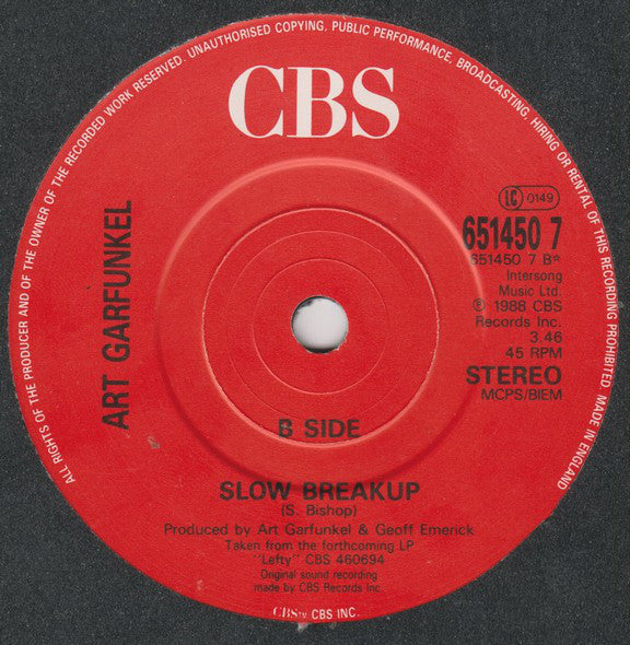 Art Garfunkel - So Much In Love - Used Vinyl Record 7" image 4
