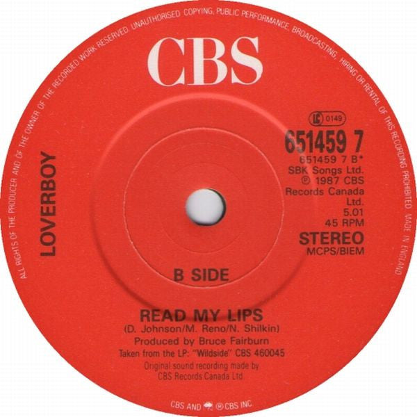 Loverboy - Break It To Me Gently - Used Vinyl Record 7" image 4