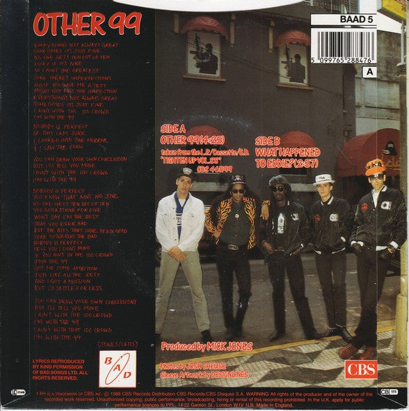 Big Audio Dynamite - Other 99 - Used Vinyl Record 7" image 2