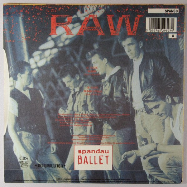Spandau Ballet - Raw - Used Vinyl Record 7" image 2