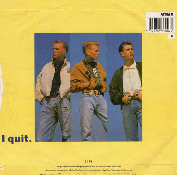 Bros - I Quit - Used Vinyl Record 7" image 2