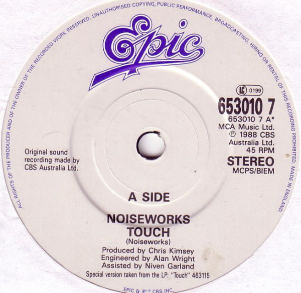 Noiseworks - Touch - Used Vinyl Record 7" image 7