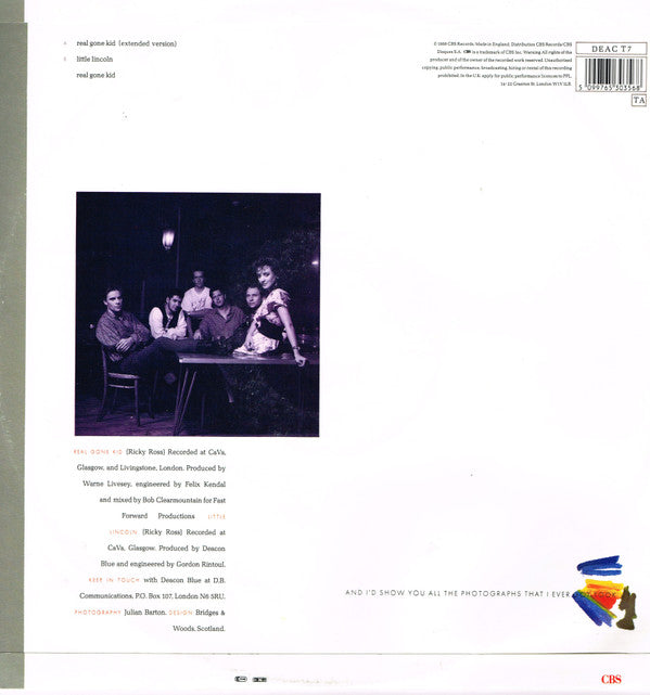 Deacon Blue - Real Gone Kid - Used Vinyl Record 12" image 2