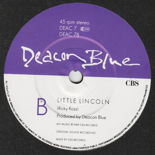 Deacon Blue - Real Gone Kid - Used Vinyl Record 7" image 4