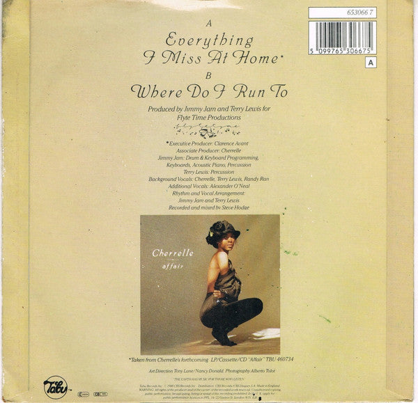 Cherrelle - Everything I Miss At Home - Used Vinyl Record 7" image 6