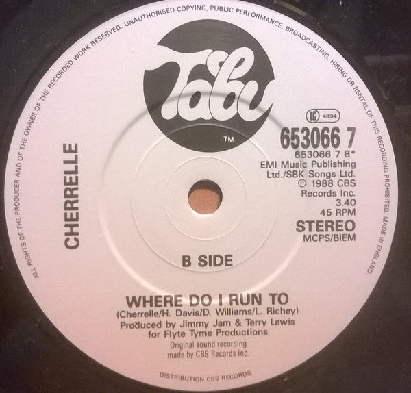 Cherrelle - Everything I Miss At Home - Used Vinyl Record 7" image 8