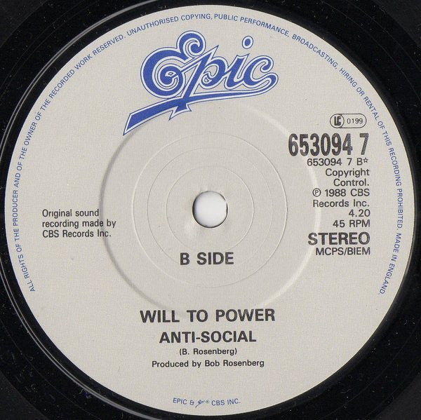 Will To Power - Freebaby (Baby, I Love Your Way / Freebird) - Used Vi image 8