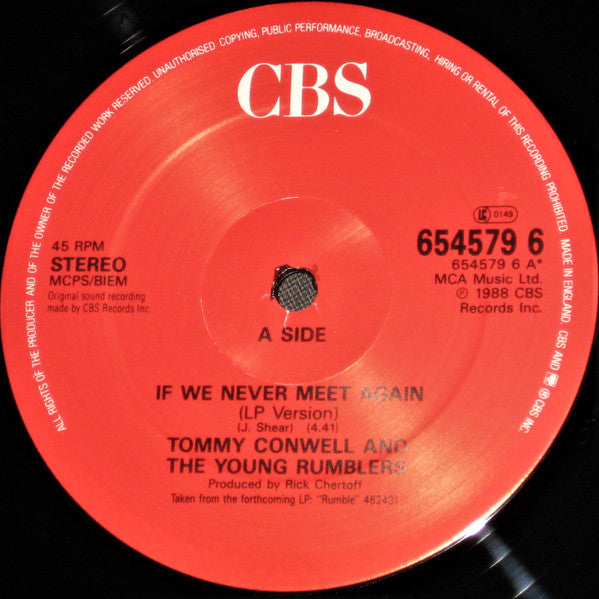 Tommy Conwell And Th - If We Never Meet Again - Used Vinyl Record 12" image 2