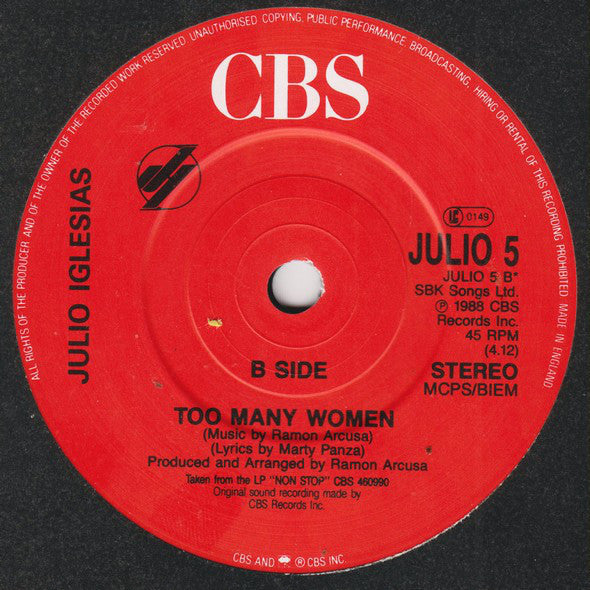 Julio Iglesias - If I Ever Needed You (I Need You Now) - Used Vinyl Reco image 8