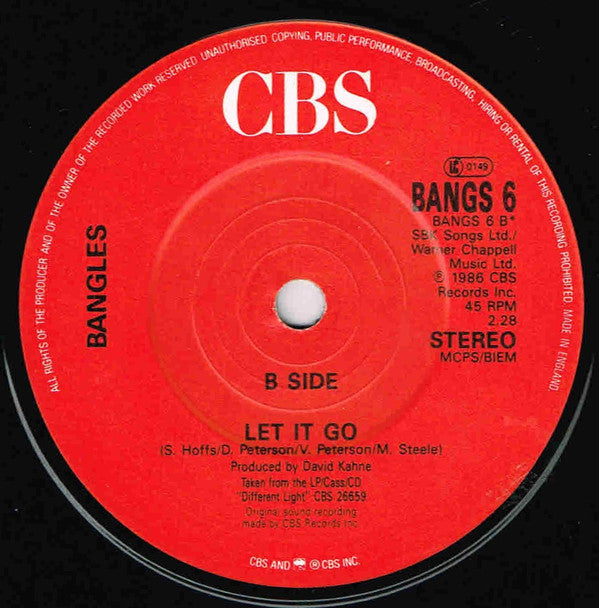 Bangles - Be With You - Used Vinyl Record 7" image 8