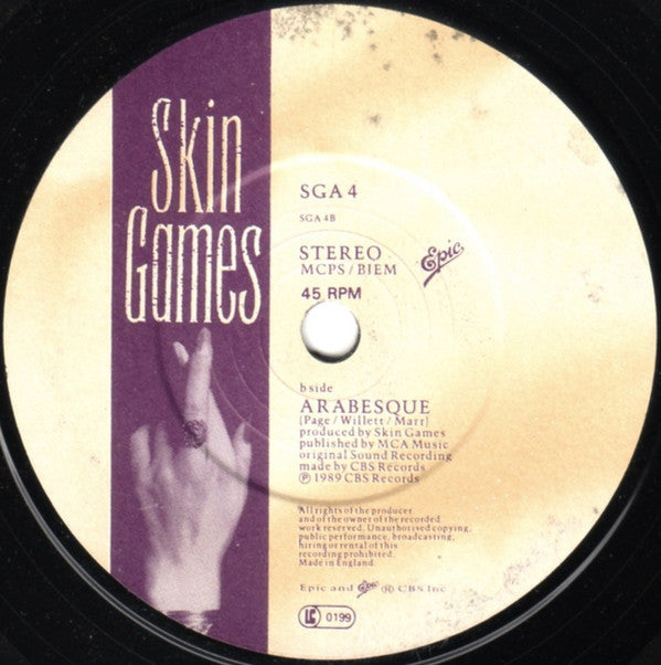 Skin Games - Your Luck's Changed - Used Vinyl Record 7" image 4