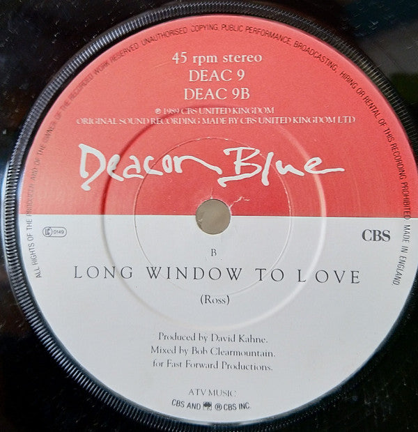 Deacon Blue - Fergus Sings The Blues - Used Vinyl Record 7" image 2