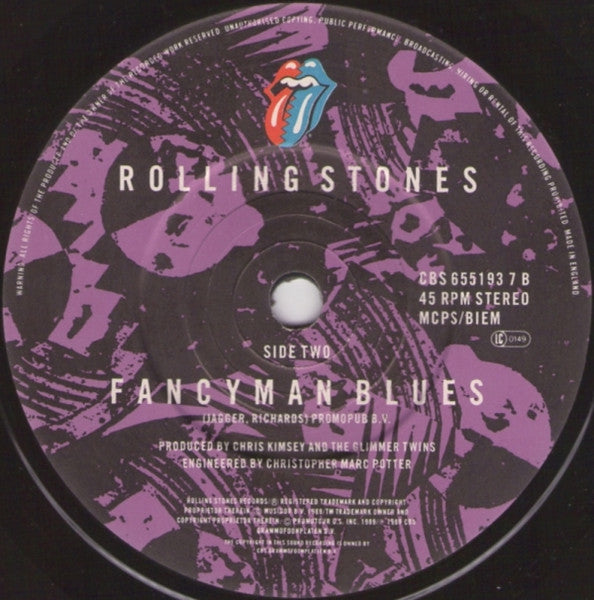 Rolling Stones - Mixed Emotions - Used Vinyl Record 7" image 4