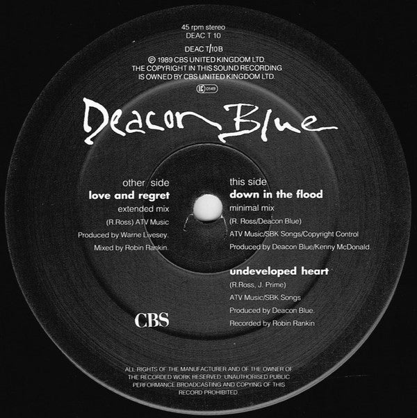 Deacon Blue - Love And Regret - Used Vinyl Record 12" image 4