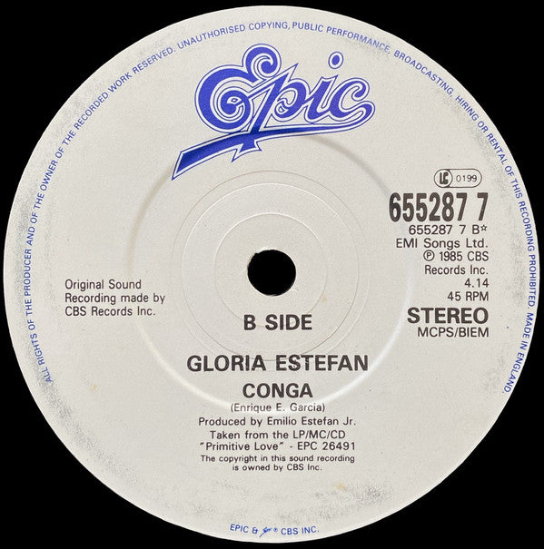 Gloria Estefan - Oye Mi Canto (Hear My Voice) - Used Vinyl Record 7" image 8