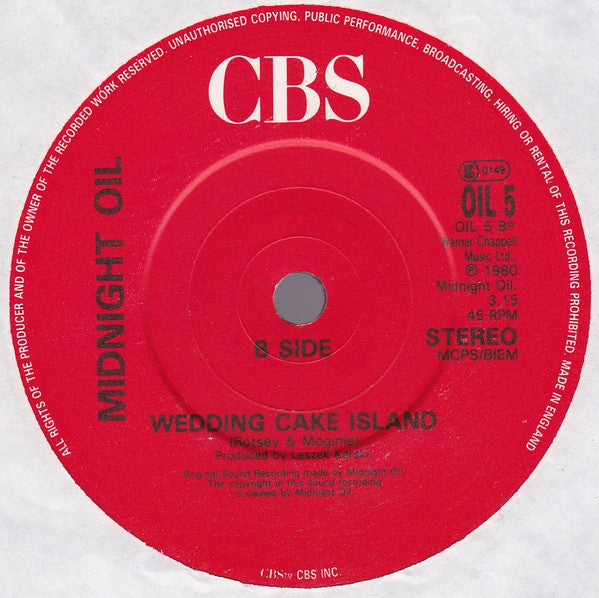 Midnight Oil - Blue Sky Mine - Used Vinyl Record 7" image 4