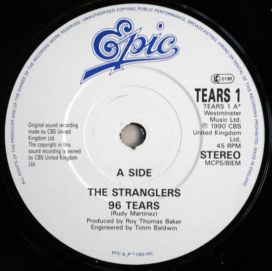 Stranglers - 96 Tears - Used Vinyl Record 7" image 3