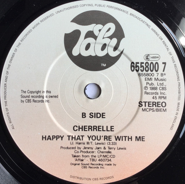 Cherrelle - Saturday Love (Feelin' Luv Mix) - Used Vinyl Record 7" image 8