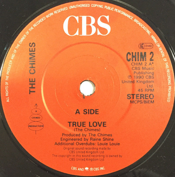 Chimes - True Love - Used Vinyl Record 7" image 3