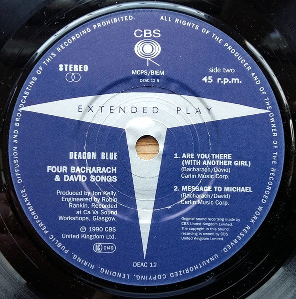 Deacon Blue - Four Bacharach & David Songs - Used Vinyl Record 7" image 8