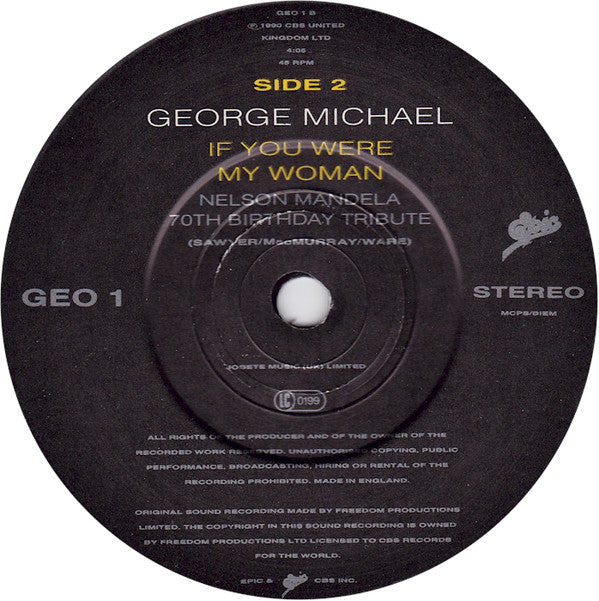 George Michael - Praying For Time - Used Vinyl Record 7" image 4