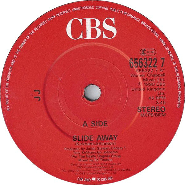 J.J. - Slide Away - Used Vinyl Record 7" image 7