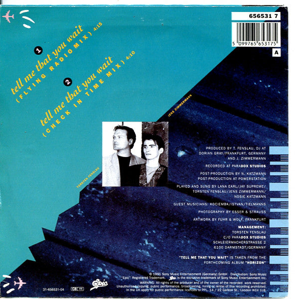 Culture Beat - Tell Me That You Wait (Flying Radio Mix) - Used Vinyl image 2