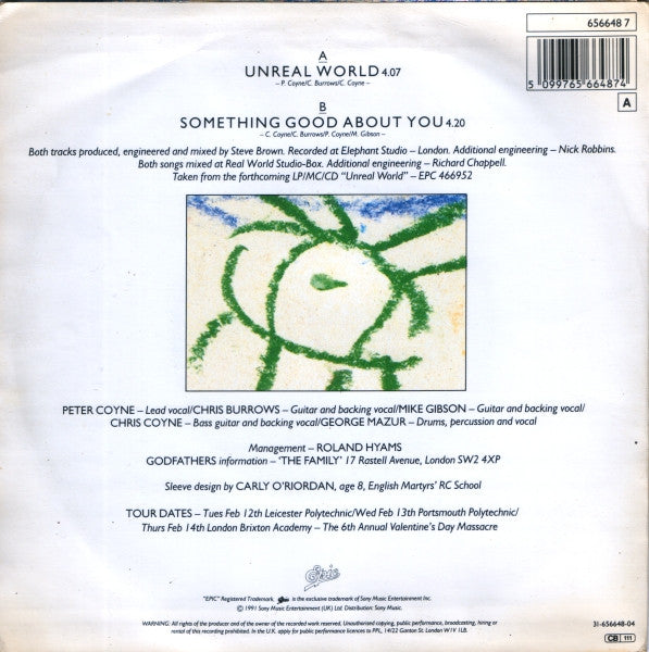 Godfathers - Unreal World - Used Vinyl Record 7" image 2