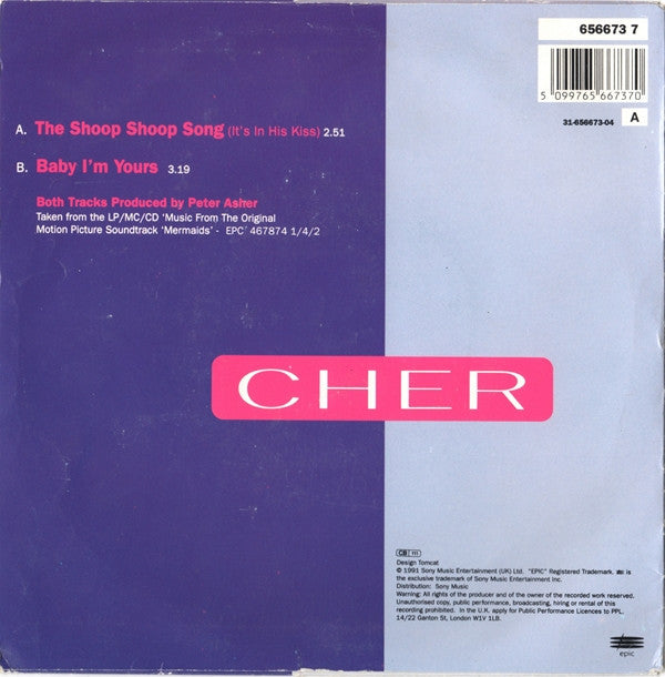 Cher - Shoop Shoop Song (It's In His Kiss) - Used Vinyl Record 7" image 2