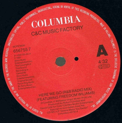 C + C Music Factory - Here We Go (R&B Radio Mix) - Used Vinyl Record 7 image 7