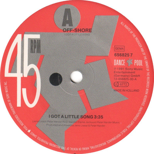 Off-Shore - I Got A Little Song - Used Vinyl Record 7" image 3