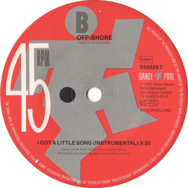 Off-Shore - I Got A Little Song - Used Vinyl Record 7" image 4