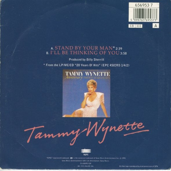 Tammy Wynette - Stand By Your Man - Used Vinyl Record 7" image 2