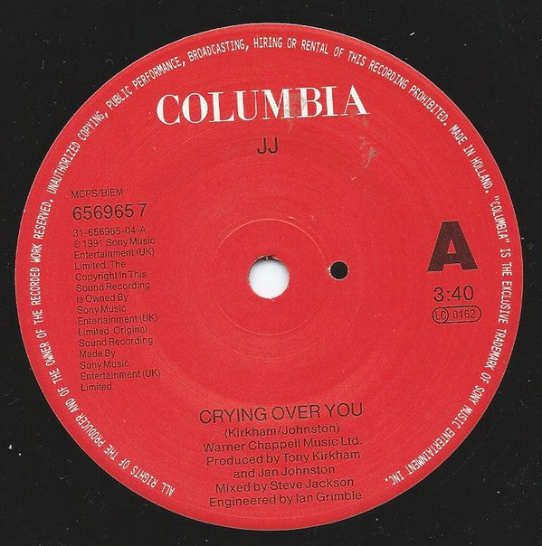 J.J. - Crying Over You - Used Vinyl Record 7" image 2