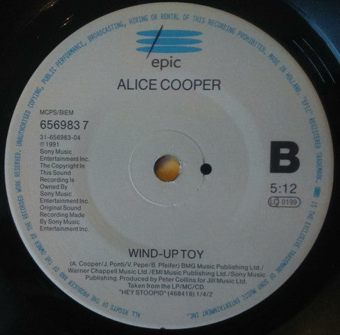Alice Cooper - Hey Stoopid - Used Vinyl Record 7" image 4