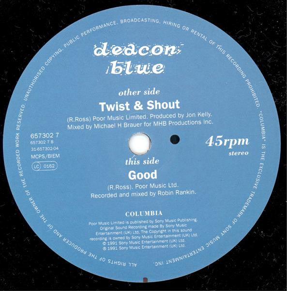 Deacon Blue - Twist And Shout - Used Vinyl Record 7" image 8