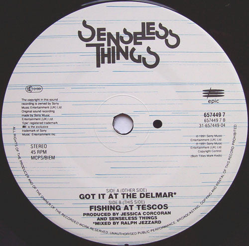 Senseless Things - Got It At The Delmar - Used Vinyl Record 7" image 4