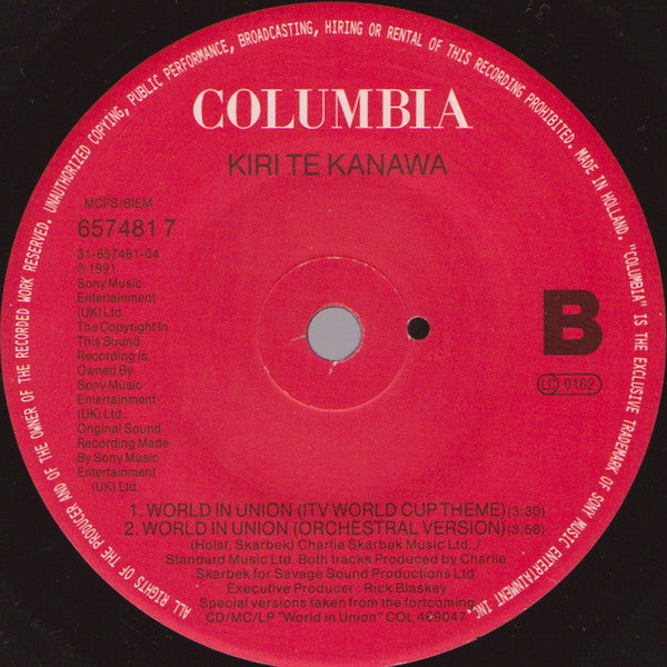 Kiri Te Kanawa - World In Union - Used Vinyl Record 7" image 8