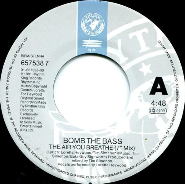 Bomb The Bass - Air You Breathe - Used Vinyl Record 7" image 7