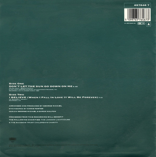 George Michael - Don't Let The Sun Go Down On Me - Used Vinyl Record image 2