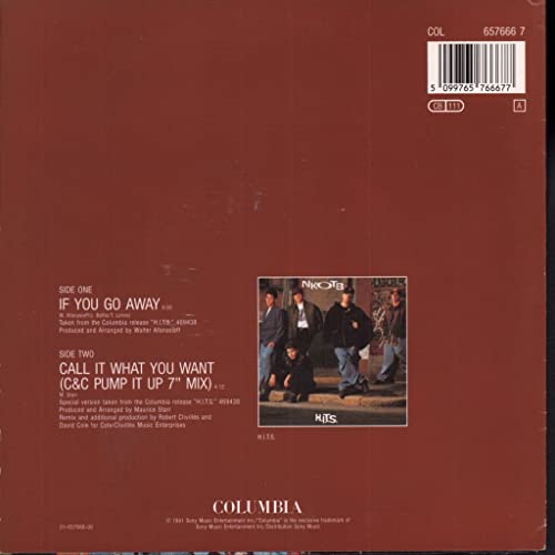 New Kids On The Bloc - If You Go Away - Used Vinyl Record 7" image 2