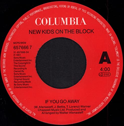 New Kids On The Bloc - If You Go Away - Used Vinyl Record 7" image 3