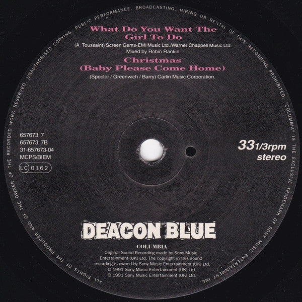 Deacon Blue - Cover From The Sky - Used Vinyl Record 7" image 8
