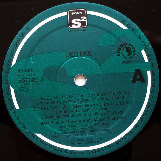 Des'ree - Feel So High - Used Vinyl Record 12" image 3