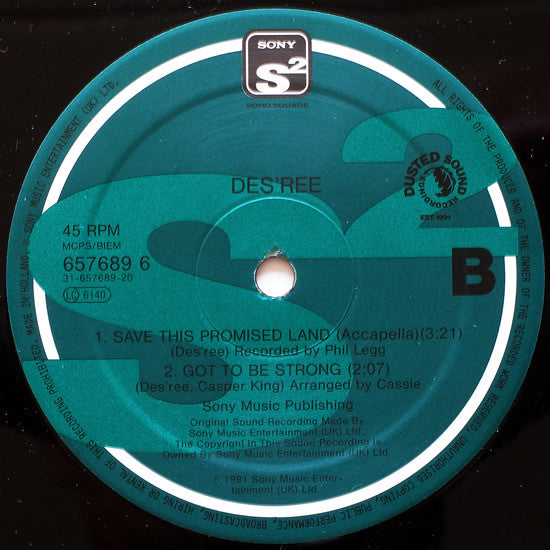 Des'ree - Feel So High - Used Vinyl Record 12" image 4
